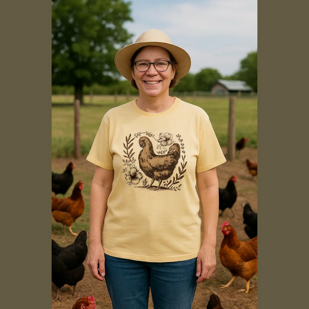 Comfort Colors Yellow “Chicken” Tee. Size XL